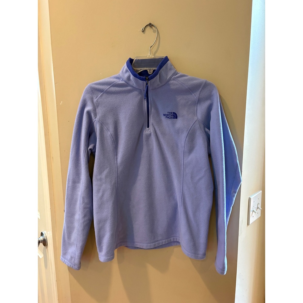 The North Face TKA 100 Fleece Quarter Zip Pullover Light Purple Women Medium